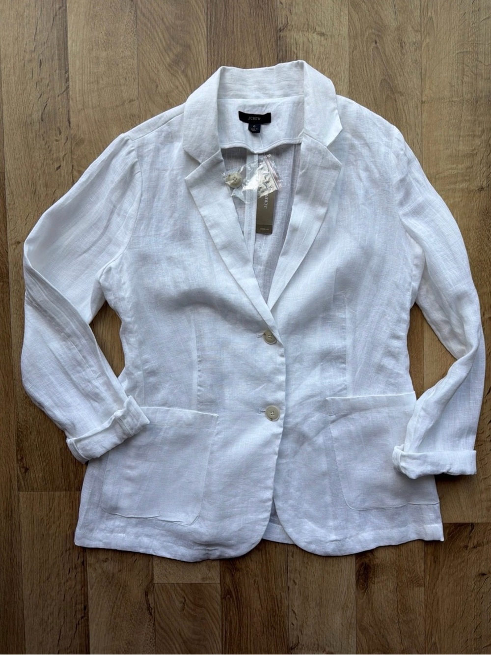 NWT J.Crew Unstructured Long Parke Blazer – 100% Linen – Style BJ368